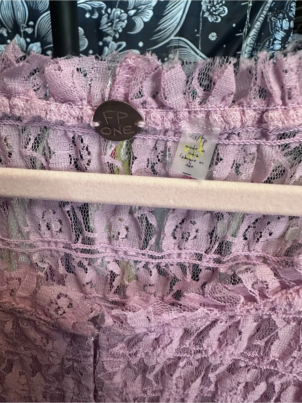 Free People Lavender Lace Top - Pink